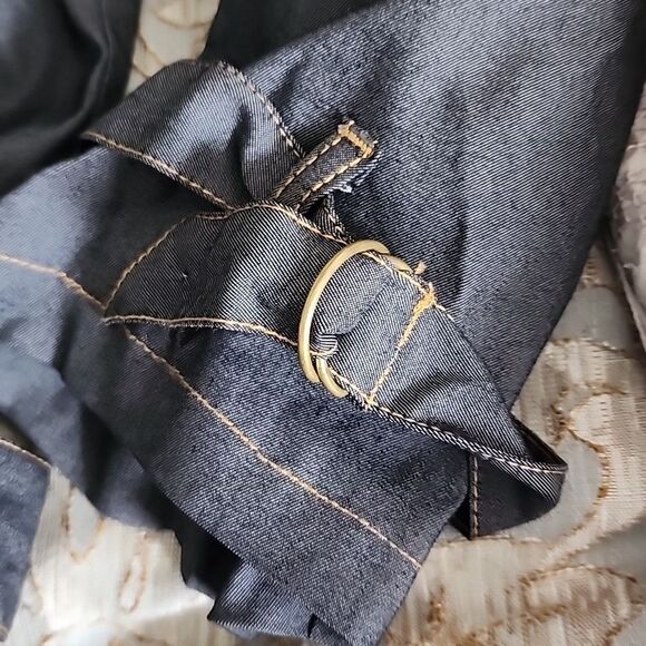 Vintage Tie Front 3/4 Sleeves Two Button Jacket With Collar Sleeve Detail Sz 14 - Picture 8 of 8